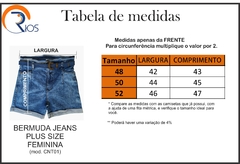 Shorts Jeans PLUS SIZE feminino (mod. CNT01) - Store Rios