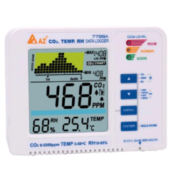 MEDIDOR DE CALIDAD DE AIRE - CO2 Detecto- dióxido de Carbono (Modo de Registro de Datos, Temperatura de CO2, Prueba de Humedad, Registro de Tendencia, Control de Calidad del Aire, Alarma de CO2)