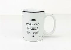 Canequinha Meu Coração Manda em Mim C/Fio Preto