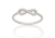 Anel skinny ring infinito Folheado a Rhodium com Zircónias