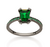 Anel Rhodium com zirconia verde - comprar online