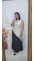 Vestido Longo Tricolor Linho (003776) - comprar online