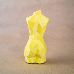 torso-feminino-mulher-estatua-escultura-3d-lowpoly-amarelo-costas