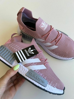 Adidas NMB Rosa raya Blanca 34