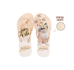 Chinelo Be Forever Cat Good Vibes - loja online
