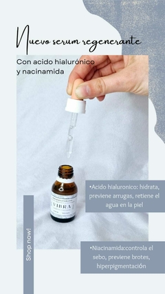 Serum regenerante facial con acido hialuronico y nacinamida - comprar online