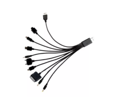 CABLE MULTICARGADOR 10 EN 1 TIPO PULPO USB PARA CELULARES