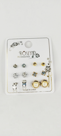 SET CARTERA DE ARETES 6 PARES - TRIKES