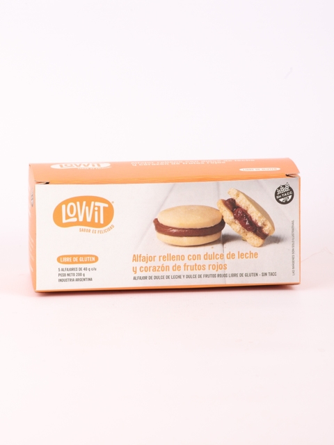 ALFAJOR DULCE DE LECHE FRAMBUESA X 5 UN LOVVIT