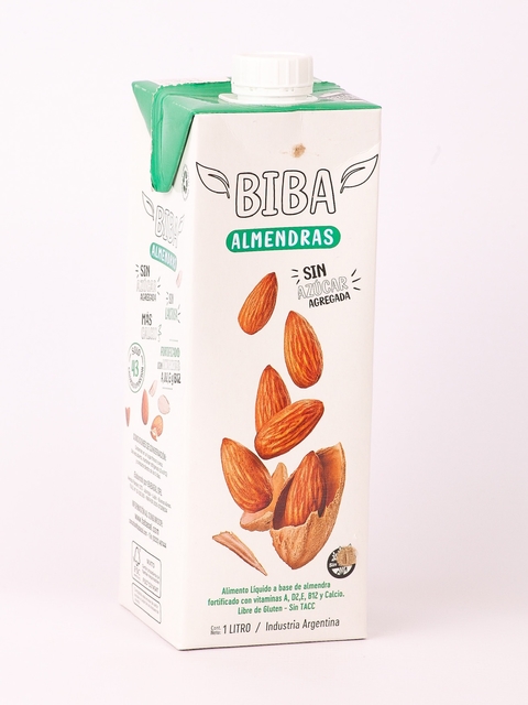 LECHE ALMENDRAS S/ AZUCAR 1LT BIBA