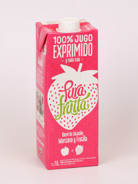 JUGO DE MANZANA Y FRUTILLA 1L PURA FRUTTA