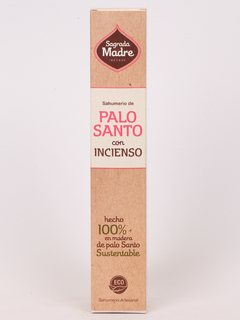 SAHUMERIO DE PALO SANTO CON INCIENSO SAGRADA MADRE