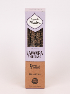 SAHUMERIO DE LAVANDA Y OLIBANO SAGRADA MADRE