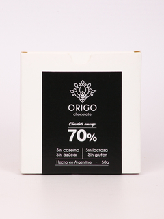 CHOCOLATE AMARGO 70% VEGANO 50GR ORIGO