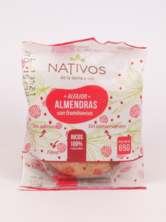 ALFAJOR DE ALMENDRAS CON FRAMBRUESAS NATIVOS