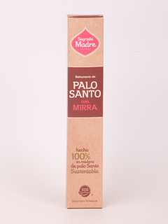 SAHUMERIO DE PALO SANTO CON MIRRA SAGRADA MADRE