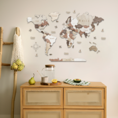 Wall Art 3D - Mapa Mundi { Mediterráneo } - tienda online