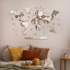 Imagen de Wall Art 3D - Mapa Mundi { Mediterráneo }