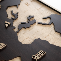 Wall Art 3D - Mapa Mundi XL - tienda online