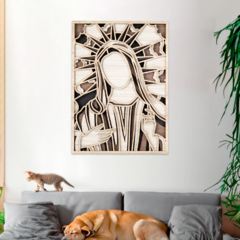 Wall Art 3D - Virgen María #2 { Mediterraneo }