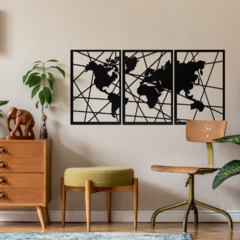 Wood Wall Art - Mapa Mundi XL #3