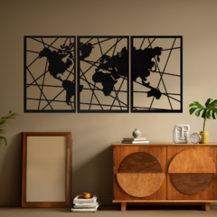 Wood Wall Art - Mapa Mundi XL #3 - comprar online