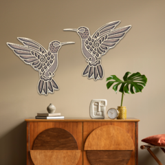 Wall Art 3D - Dúo Colibrí { Mediterráneo } - Madly Store Mayorista