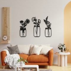 Wood Wall Art - Trio Florero