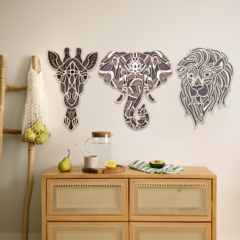 Wall Art 3D - Trilogía Animal - Madly Store Mayorista