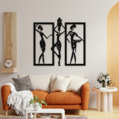 Wood Wall Art - Mujeres Africanas