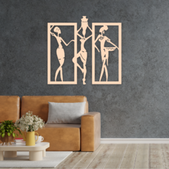 Wood Wall Art - Mujeres Africanas en internet