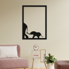 Wood Wall Art - Elefante Familia