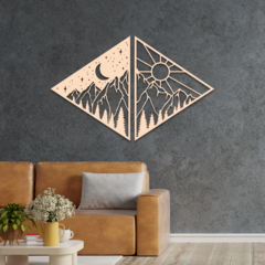 Wood Wall Art - Noche y Día en internet