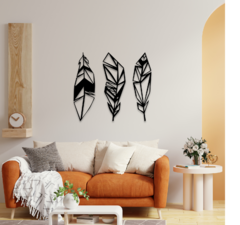 Wood Wall Art - Feather