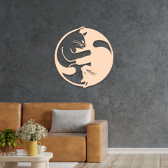 Wood Wall Art - Cute Cats en internet