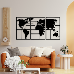 Wood Wall Art - Mapa Mundi XL