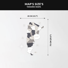 Wall Art 3D - Mapa Argentina { Indico } - tienda online