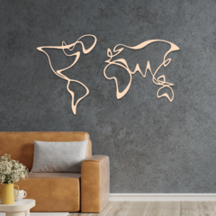 Wood Wall Art - Mapa Torvi - comprar online