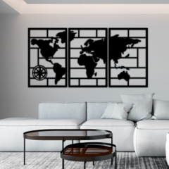 Wood Wall Art - Mapa Mundi XL #2