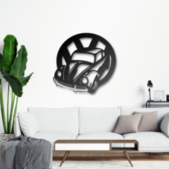 Wood Wall Art - Escarabajo Retro