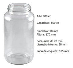 Frasco Alba 800ml - comprar online