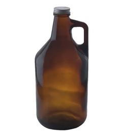 Growler vidrio 1.9L con tapa metalica