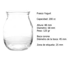 Frasco Yogurt 200ml - comprar online