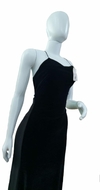 Vestido longo Preto Veludado Tam G PATACHON - comprar online