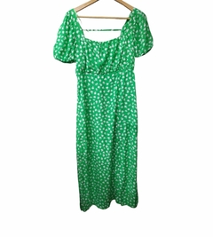 Vestido Verde Estampado Tam M MINIKI