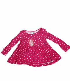 Camisa Rosa De Coração HERING KIDS 2 Anos