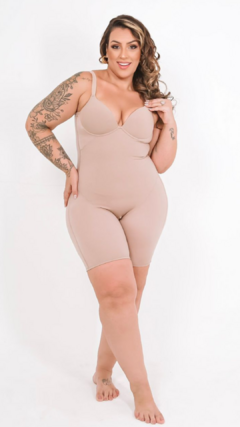 Modelador Macaquinho Liso Plus Size