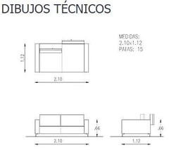 SILLÓN DOS CUERPOS CON MECANISMO - caledeco