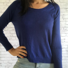 tricot azul shoulder - comprar online