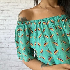 Blusa Ciganinha Pássaros